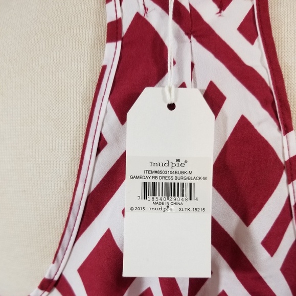 MUD PIE Gameday Racerback Dress Burgundy/B… - Picture 5 of 6